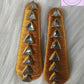 Gold Silk Thread Hair Clips Triangle Design for  kids, Luvih Couture