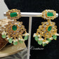 Grand Polki Earrings Imitation Jewelry Imitation Earrings for kids or women, Luvih Couture
