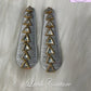 Gray Silk Thread Hair Clips Triangle Design for  kids, Luvih Couture