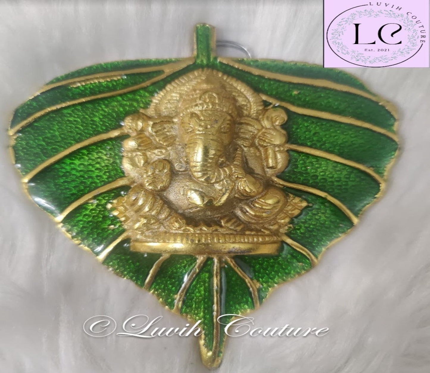 Ganesh wall decor Green Luvih Couture
