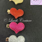 Designer heart hair clips set-2, Luvih Couture