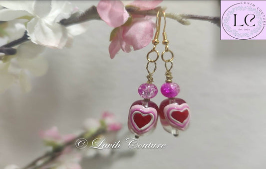 Heart Earrings, Luvih Couture