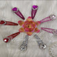 Handmade Sparkle Heart Shape Hair Clips with Crystals, Luvih Couture