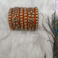 Heart Orange Silk thread Bangles for Kids, Girls, Teens, Women
