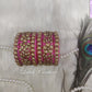 Heart Light Pink Silk thread Bangles for Kids, Girls, Teens, Women
