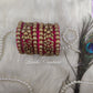 Heart Pink Silk thread Bangles for Kids, Girls, Teens, Women