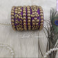 Heart Violet Silk thread Bangles for Kids, Girls, Teens, Women