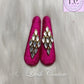 Hot Pink Rhombus Silk Thread Hair Clips  for kids, Girls, Teens, Women, Luvih Couture