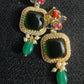 Navaratan Earrings Rice pearls mala/necklace, Luvih Couture
