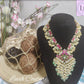 Jadau kundan Lotus and Peacock flexible necklace, Luvih Couture