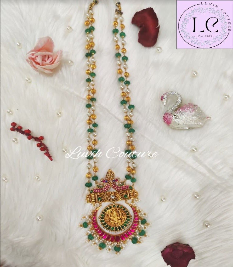 Jadau Kundan Ganesh Long Mala / Necklace, Luvih Couture