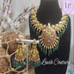 Jadau Kundan Lakshmi Peacock Necklace Set for Kids or Women Imitation Jewelry Jadau Kundan Necklaces, Luvih Couture
