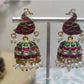 Jadau Kundan Peacock Jhumkas for girls, Teens, Women