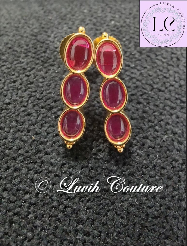 ruby/ Kemp Earrings kemp necklace set kemp jewelry, Luvih Couture
