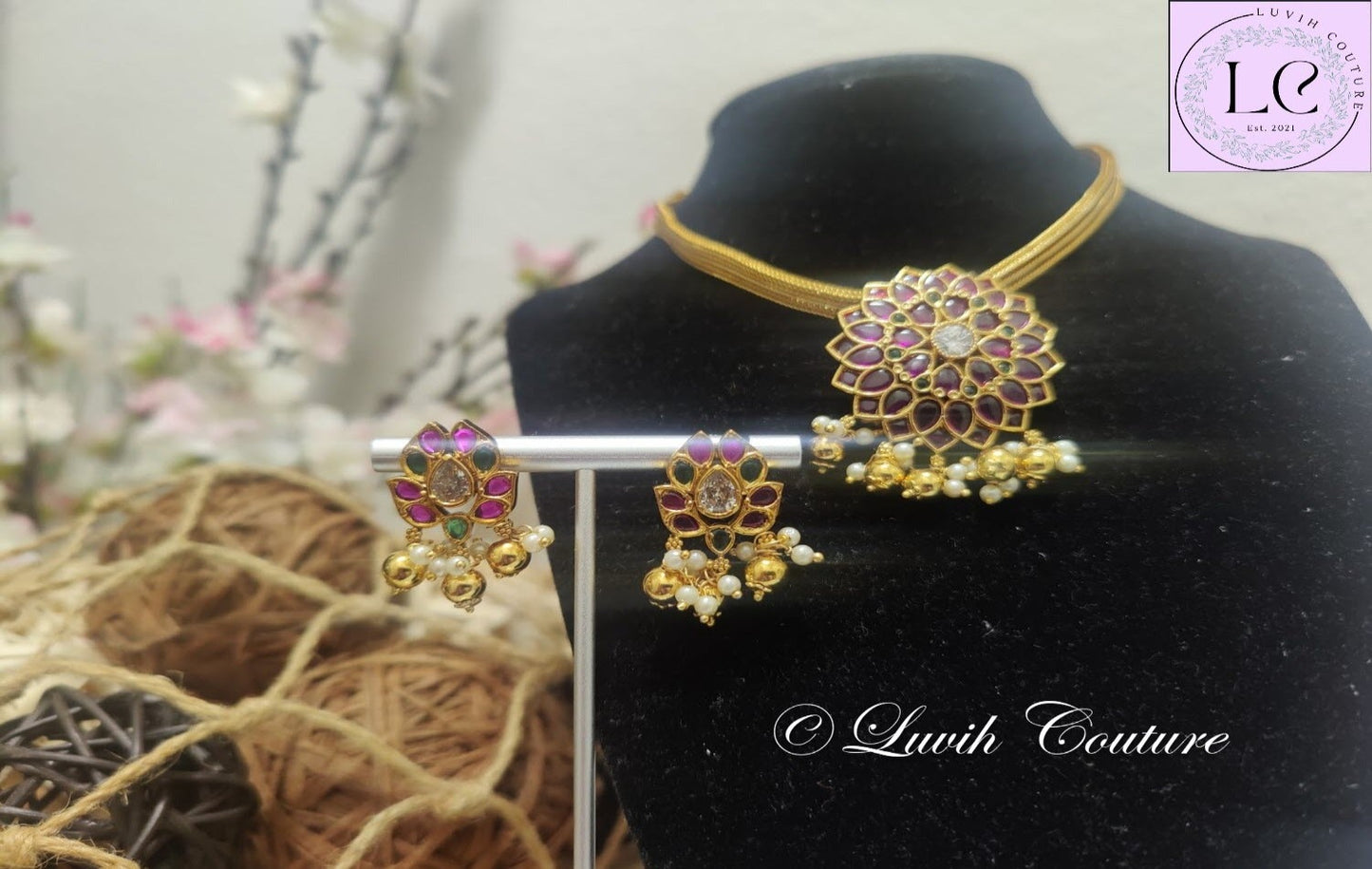 Kemp floral Necklace Set for kids, girls, teens and women