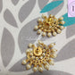 Kemp Floral and Pearl Earrings Backside, Luvih Couture