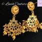 Kemp Earrings, Back Side, Kemp Floral Earrings, Imitation Earrings, Earrings, Luvih Couture