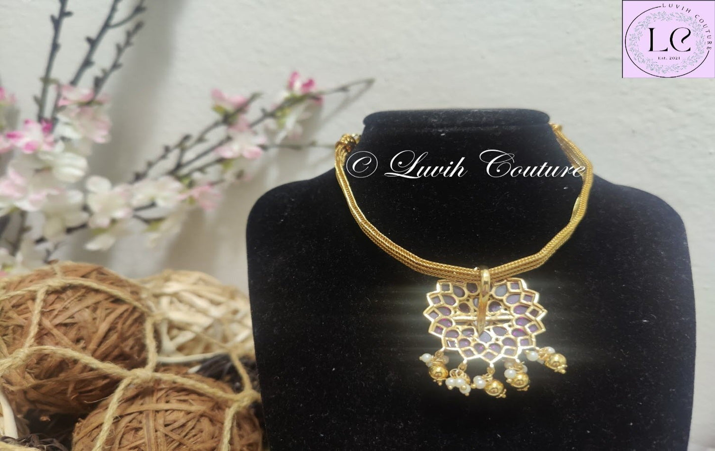 Kemp floral Necklace Back side for kids, girls, teens and women