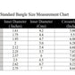 Luvih  Couture Bangle measurement chart, Luvih Couture