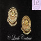 Lakshmi Earrings Green with Pearl  for girls, teens or women, Luvih Couture