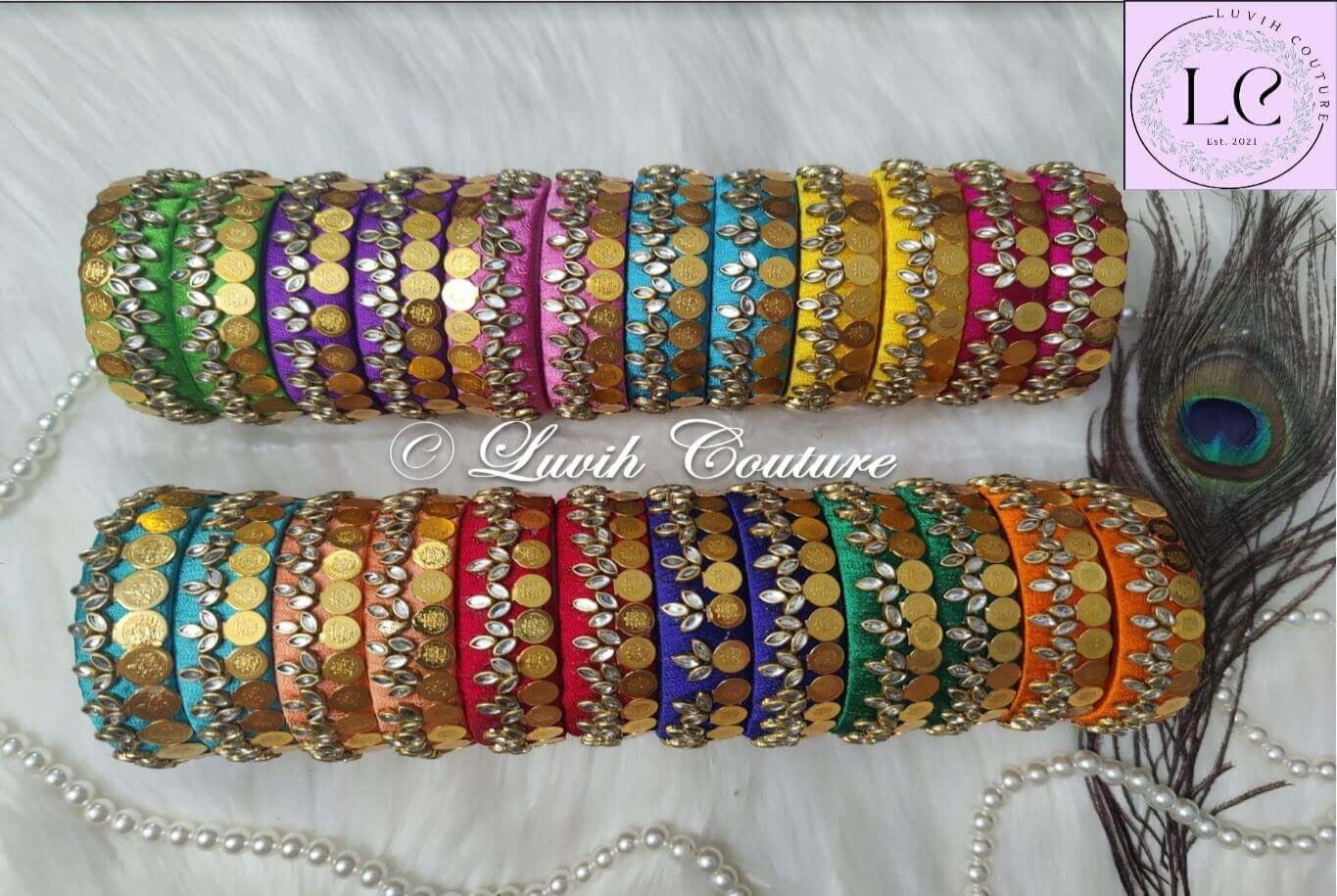 Silk Thread bangles Lakshmi Kasu All Colors, Luvih Couture