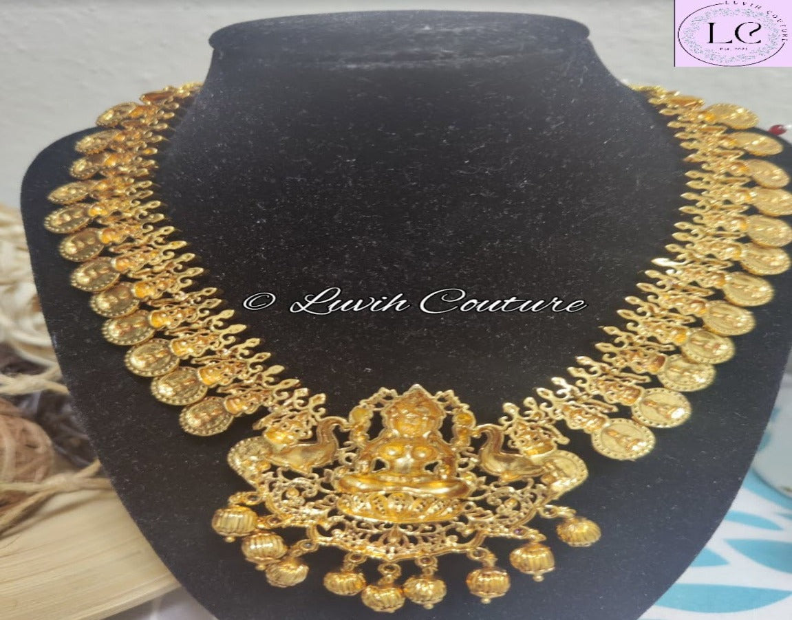 Lakshmi Kasu Necklace Back Side, Women's Necklace, Imitation Jewelry, Imitation Necklaces, Luvih Couture