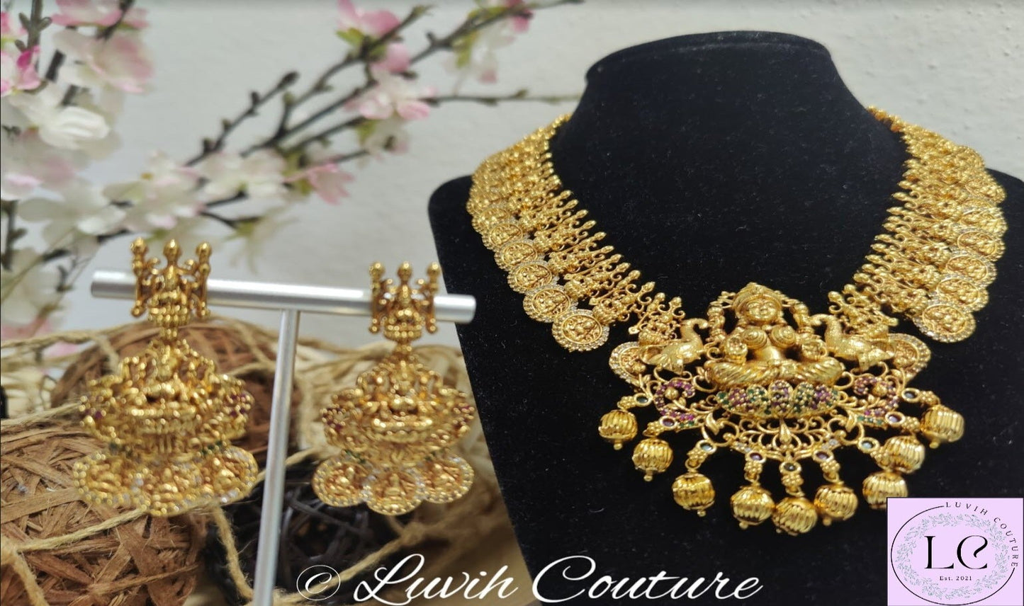 Lakshmi Kasu Necklace set Womens Necklace, Imitation Necklace, Imitation Jewelry, Luvih Couture