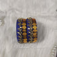 Dark Blue Silk Thread Bangles Lakshmi Kasu Design For Kids and Women, Luvih Couture
