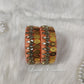 Peach Silk Thread Bangles Lakshmi Kasu Design For Kids and Women, Luvih Couture