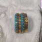 Turquoise Blue Silk Thread Bangles Lakshmi Kasu Design For Kids and Women, Luvih Couture