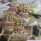 Lakshmi and flower Nakshi Work Bangles  Imitation bangles for women Luvih Couture