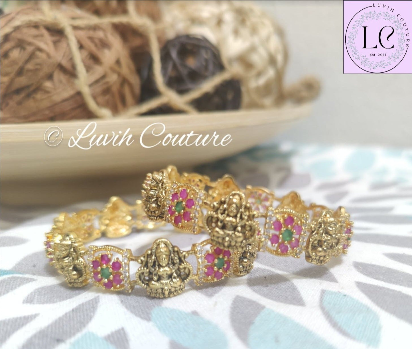Lakshmi Nakshi Work Bangles Imitation bangles for women Luvih Couture