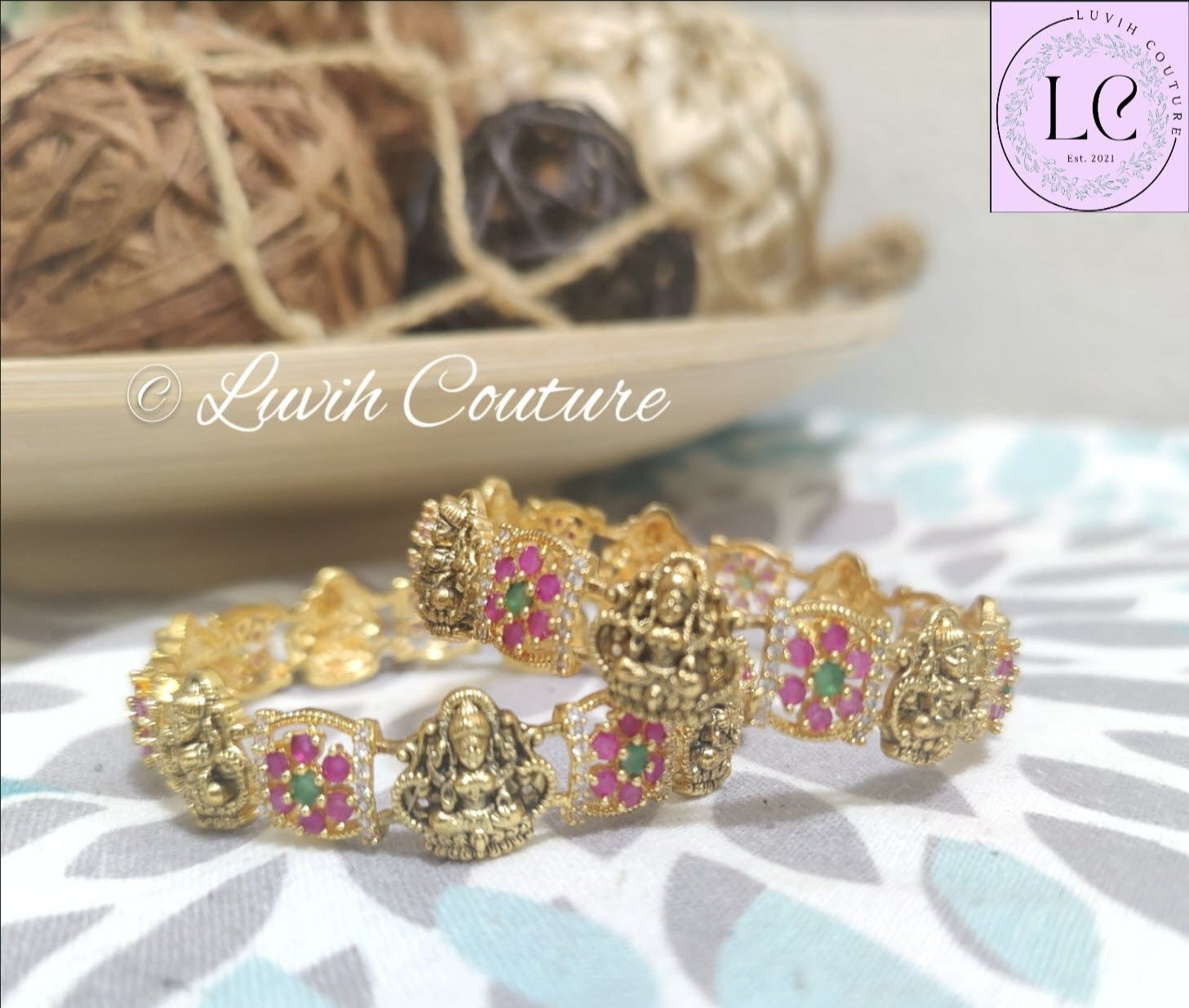 Lakshmi Nakshi Work Bangles Imitation bangles for women Luvih Couture