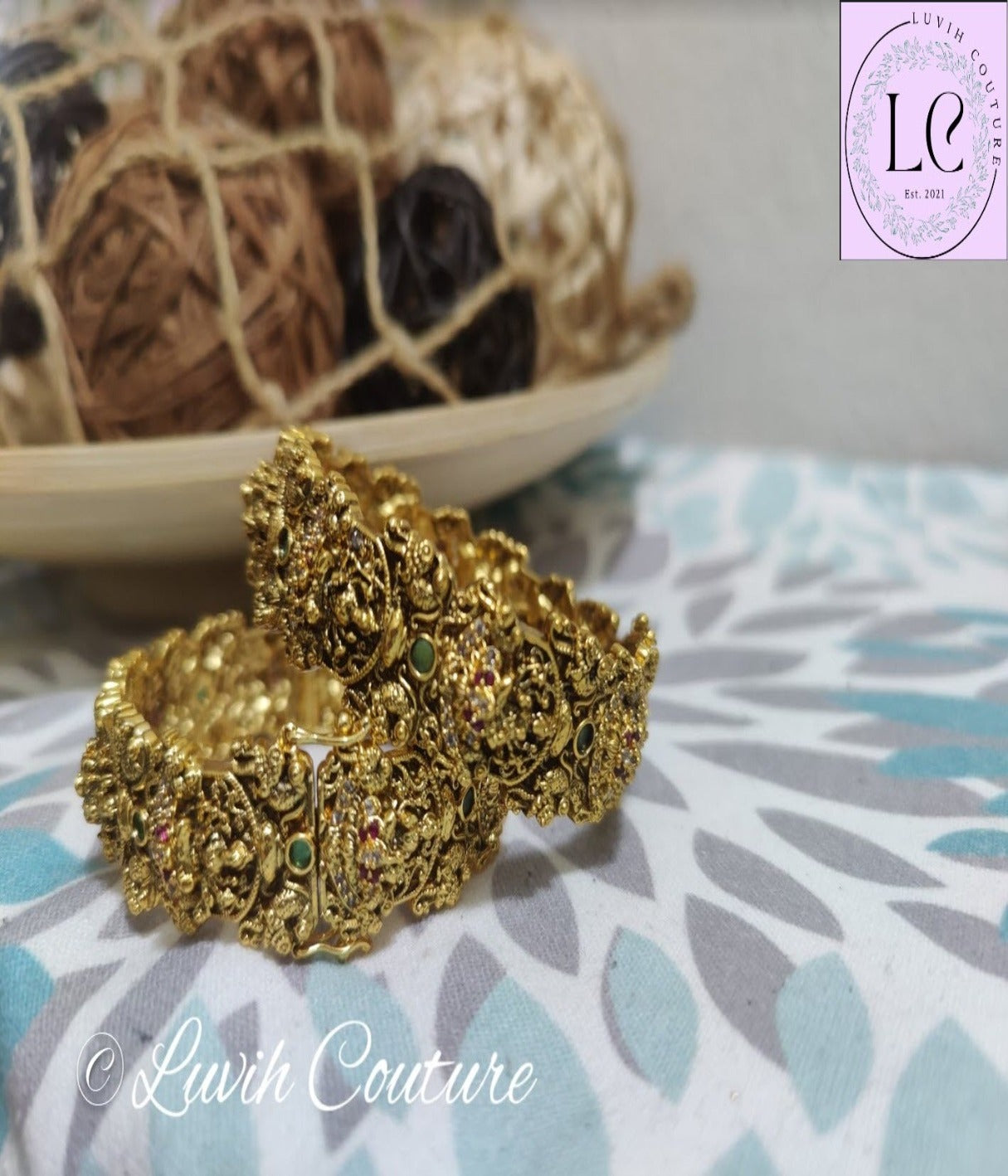 Nakshi works Bangles Lakshmi and Peacock Luvih Couture