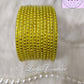 Lemon Yellow Glass Bangles Restocked Rund Dots & Sparkles for girls, Teens and Women