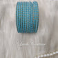 Light Blue Glass Bangles Velvet 