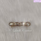 Light Gold Oval Crystal Hair Clips For Women, Luvih Couture