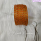 Light Orange Oval Dot & Sparkle Glass Bangles for Girls , Teens, Women
