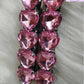 Light Pink Heart hair clips, Luvih Couture