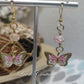 Light Pink Butterfly Earrings for Girls-Luvih Couture