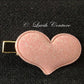 Heart Hair clips for kids Light Pink color, Luvih Couture