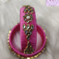Handmade Silk thread Bangles with Flower and Rhombus Design
