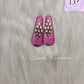 Light Pink Rhombus Silk Thread Hair Clips  for kids, Girls, Teens, Women, Luvih Couture