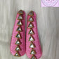 Light Pink Silk Thread Hair Clips Triangle Design for  kids, Luvih Couture
