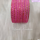 Light Pink Glass Bangles Velvet for women