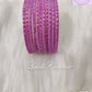 Lilac Glass Bangles Velvet 