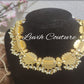 Jadau kundan lotus necklace back side, Luvih Couture