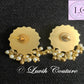 Jadau kundan Lotus necklace earrings back side, Luvih Couture