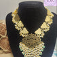 Jadau kundan lotus and peacock flexible necklace back side, Luvih Couture