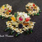 Jadau Kundan Navaratan Lotus Pendant set, Luvih Couture